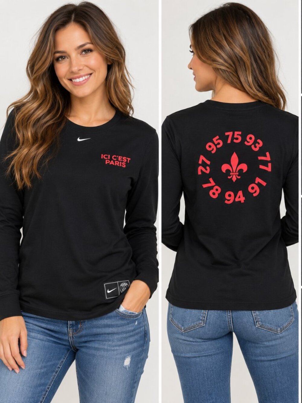 Nike x PSG “Ici C’est Paris” Long Sleeve Women’s Medium NWT